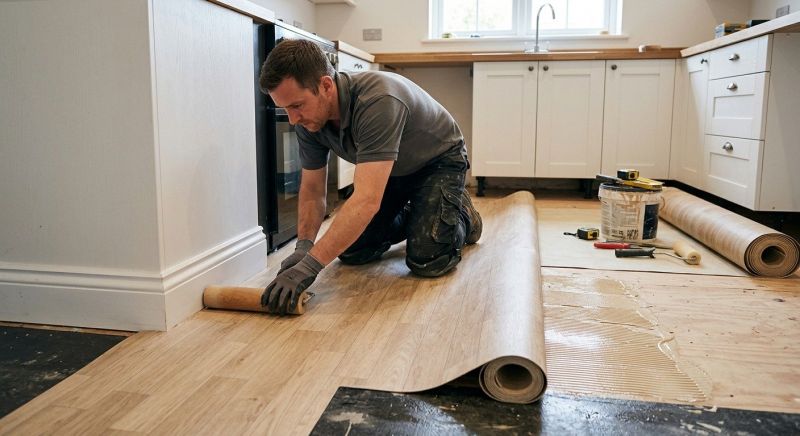 Sheet Linoleum Installation in Wheeling, IL